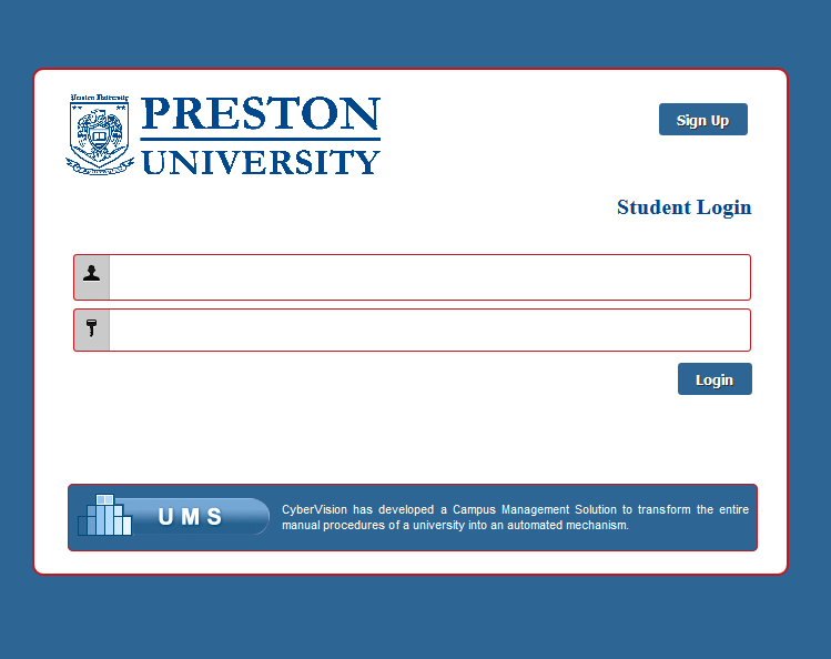 Preston University how to login for student portal to apply online for exam Islamabad lahore karachi kohat campus pakistan