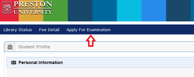 Image for how to Open online Exam Application form Preston University Islamabad kohat campus pakistan